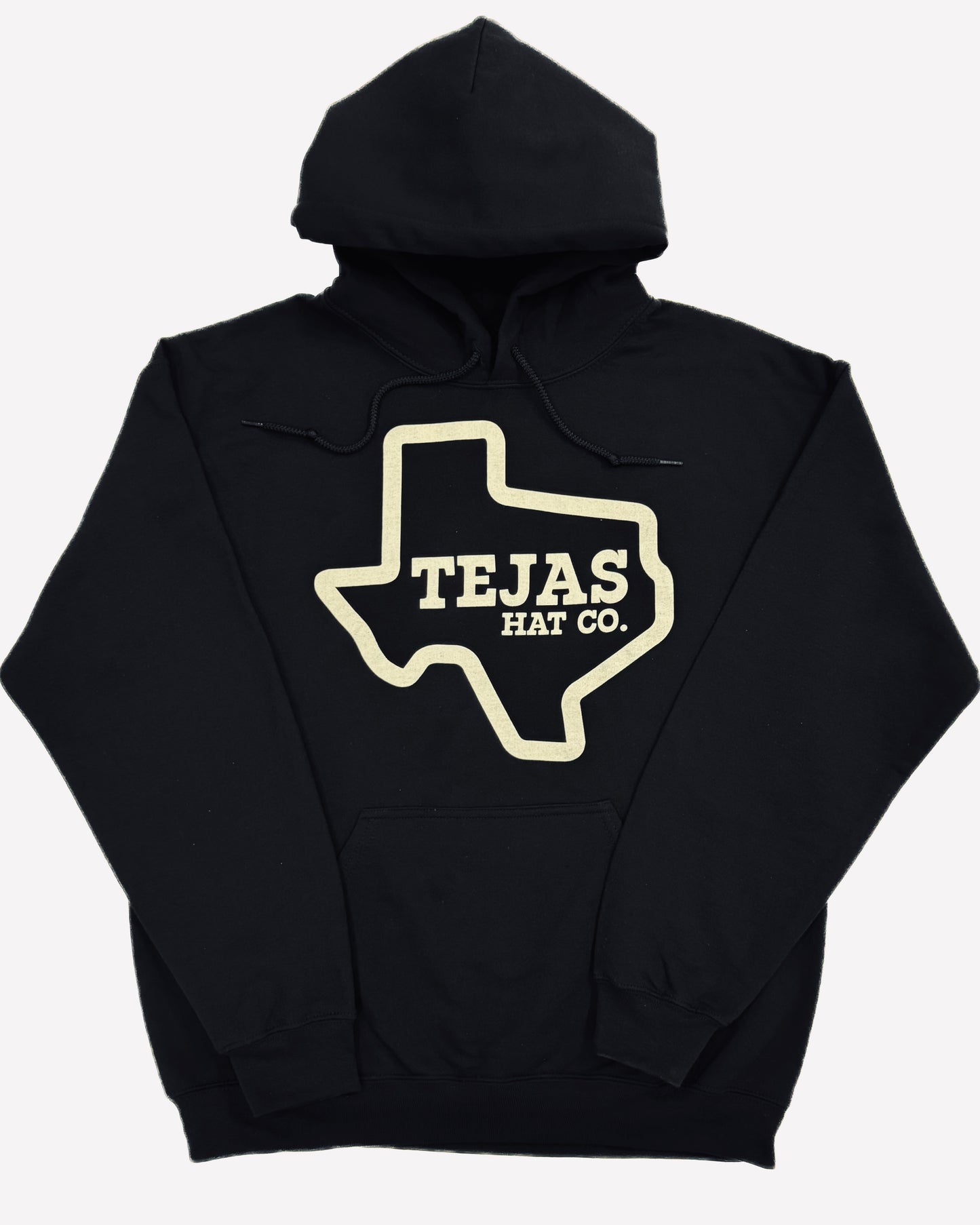 “SOUTH TEJAS” Black, Cream Hoodie